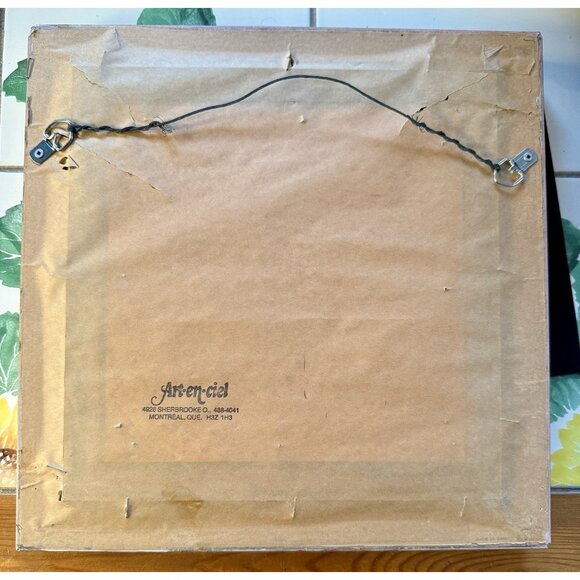 VTG Dutch Delft Blue and White Tile Holland Framed Wall Hanging - Picture 5 of 5